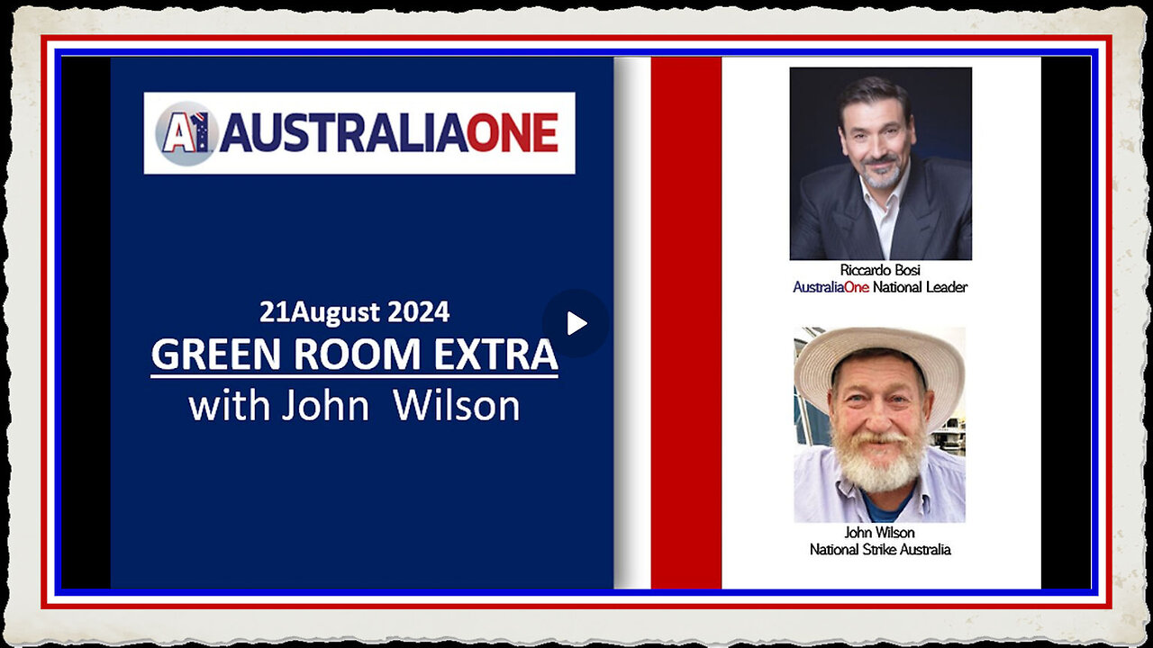 AustraliaOne Party - Green Room Extra with John Wilson (21 August 2024)