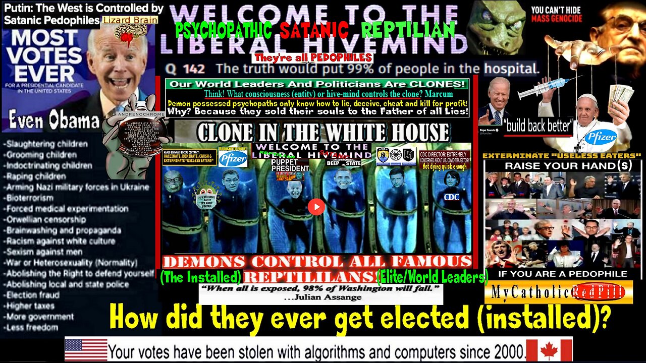 CLONE IN THE WHITE HOUSE - STOP LISTENING TO THE DAILY GOVERNMENT LIES (Clone links in description)