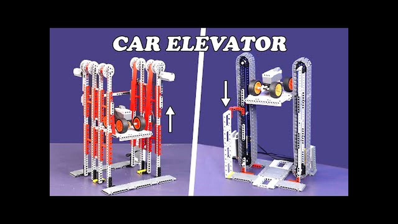 Building 5 LEGO Car Elevators - Smart Lifts for Car Parking Garage