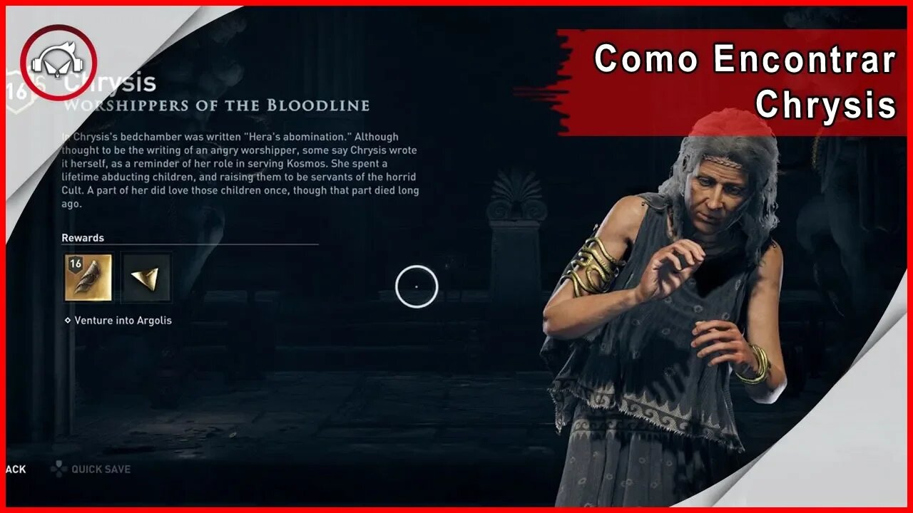 Assassins Creed Odyssey, Como Encontrar Chrysis - Portugues PT-BR