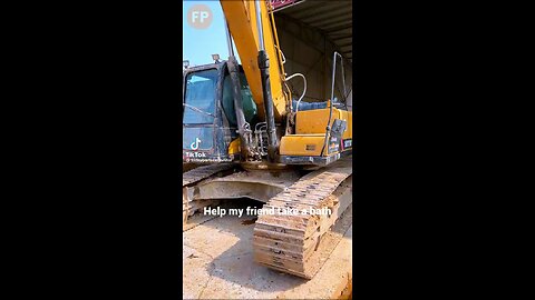 Cleaning dirty excavator