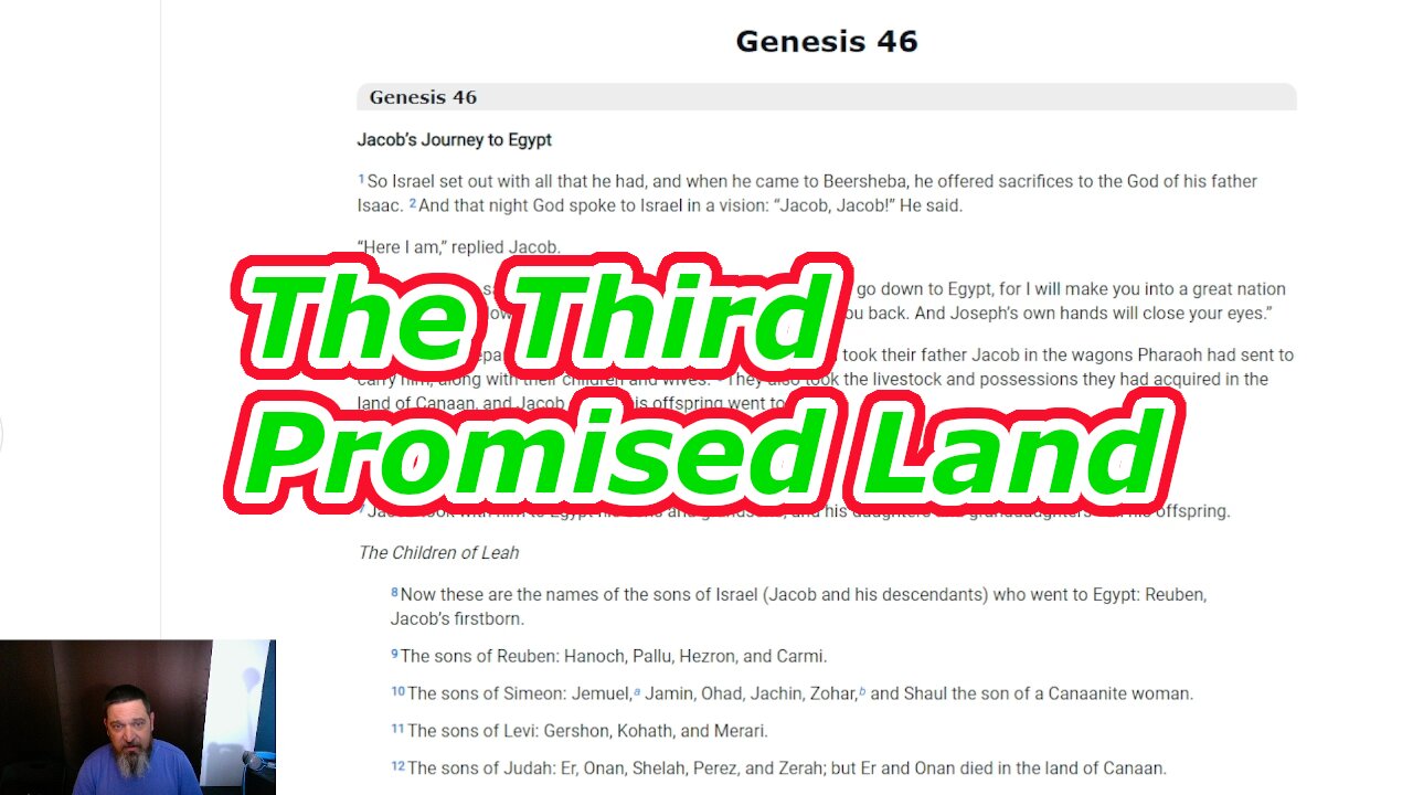 Israel Comes to Goshen Genesis 46-47