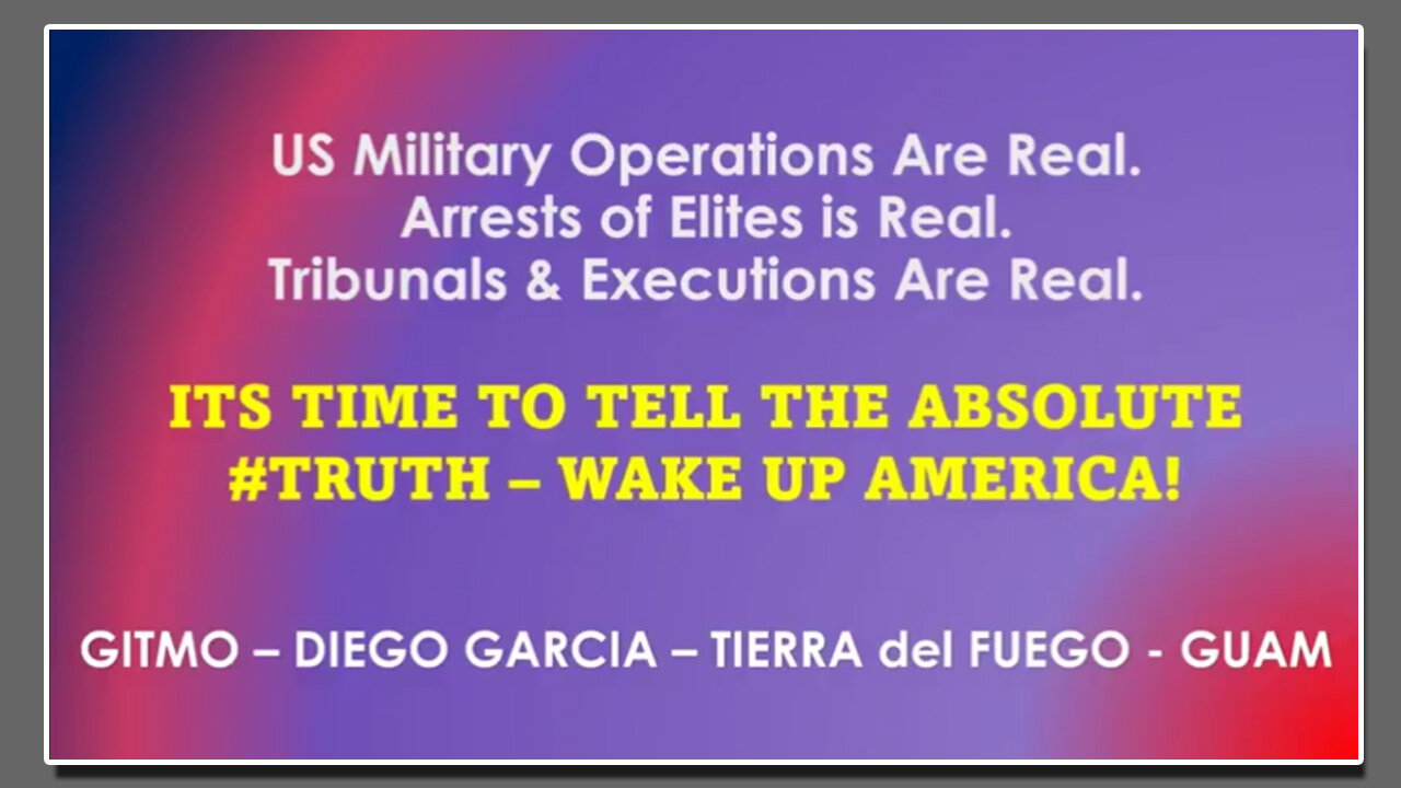 Its Time to Tell The Absolute - Wake Up America. US Military Operations