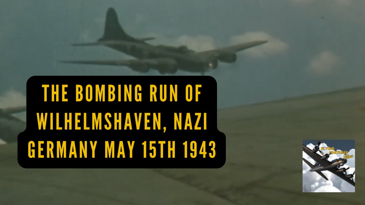 B-17s Flying Fortresses bomb run to Wilhelmshaven Nazi Germany May 15th 1943.