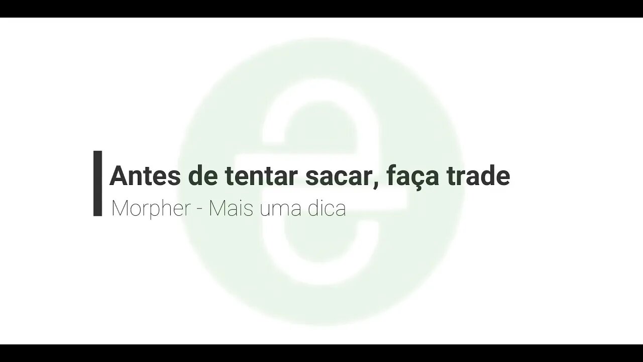 Dica - Eterno - Trade na Morpher - Aproveite e ganhe na compra e venda