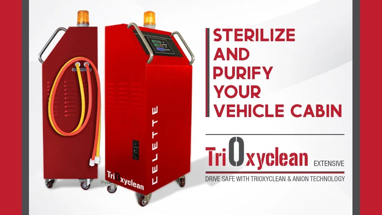 TriOxyclean from Celette is the best way to purify air, disinfect, and sterilize your car.