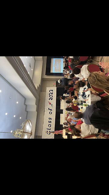 Award ceremony with confetti