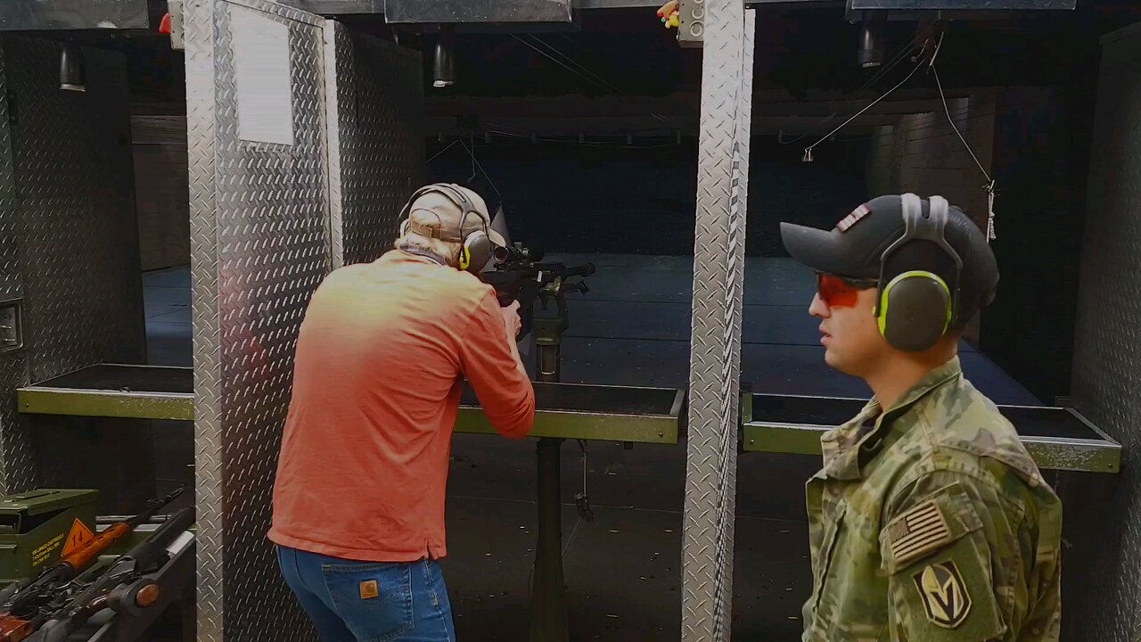 shooting a 50 cal rifle indoors