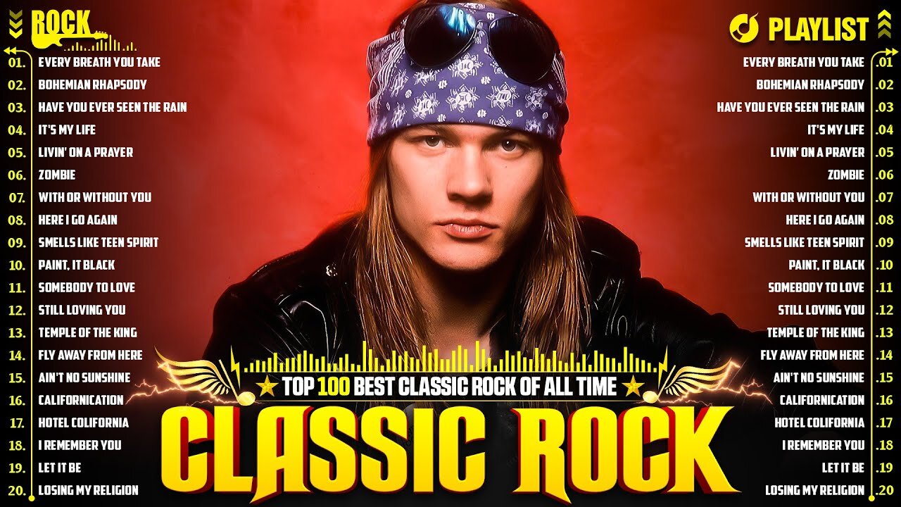 Best Classic Rock Songs 70s 80s 90s 🔥 Guns N' Roses, Aerosmith, Bon Jovi, Metallica, Queen, ACDC