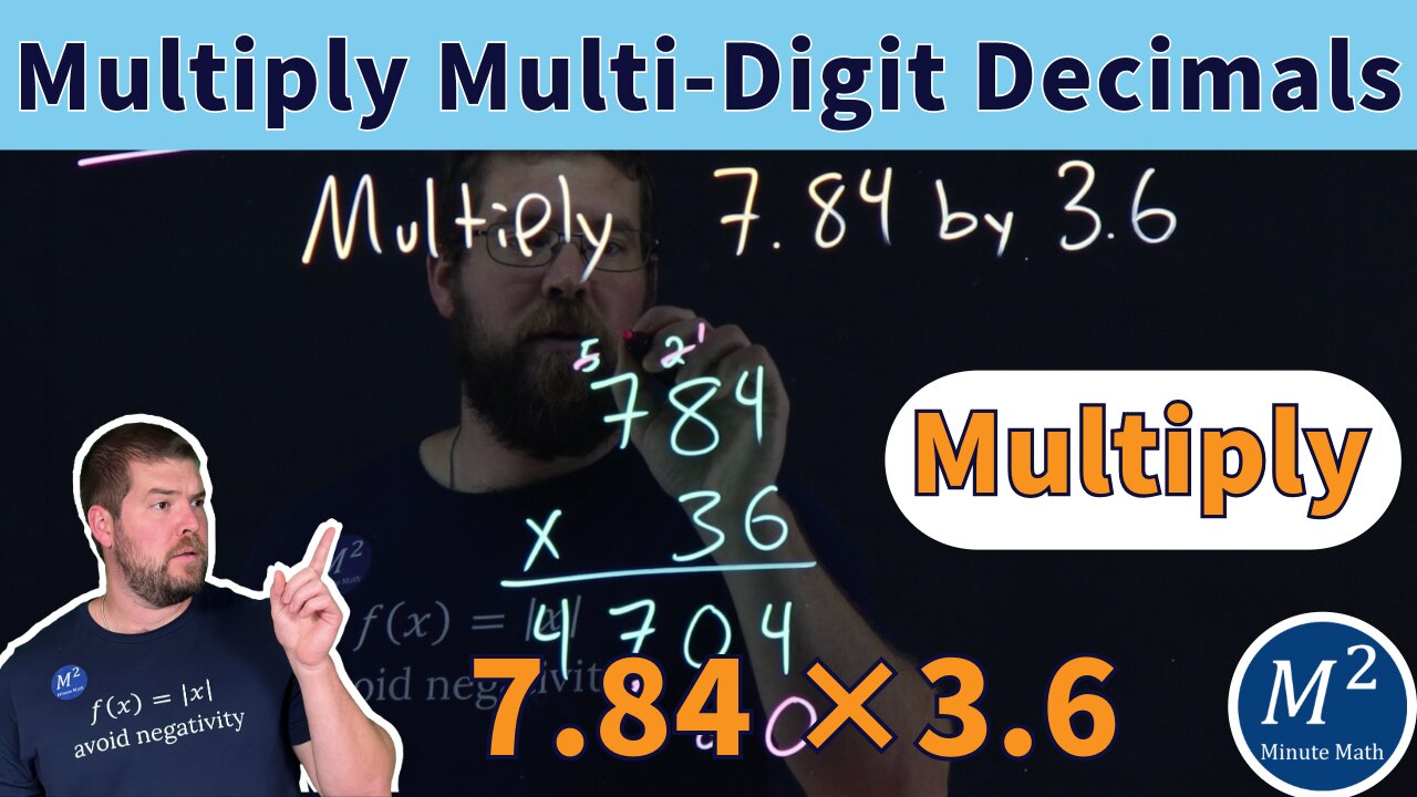 How to Multiply Decimals Easily: Multiply 7.84 by 3.6