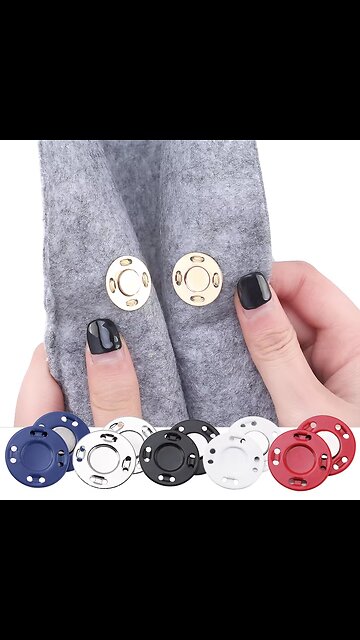 5 Pairs Sewing Metal Buttons Magnet Stone Colorful Automatic Magnetic Snap Buttons