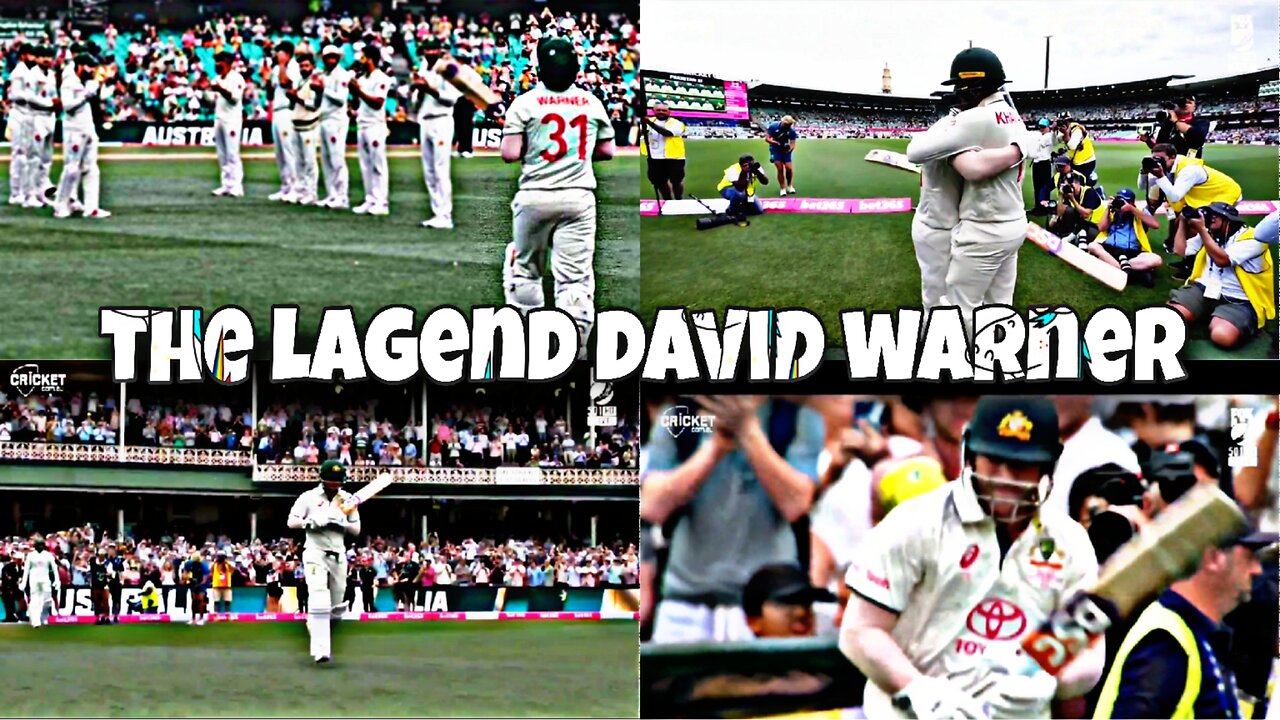 THE LEGEND DAVID WARNER LAST TEST MATCH TRIBUTE #RUMBLE #video #shorts #reel