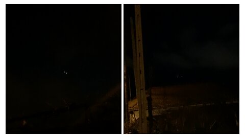 Two strange lights in the sky at night