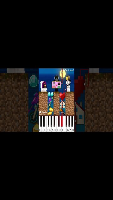 Cameraman Choose Wife Or Crush? (@BabySchool.) - Octave Piano Tutorial