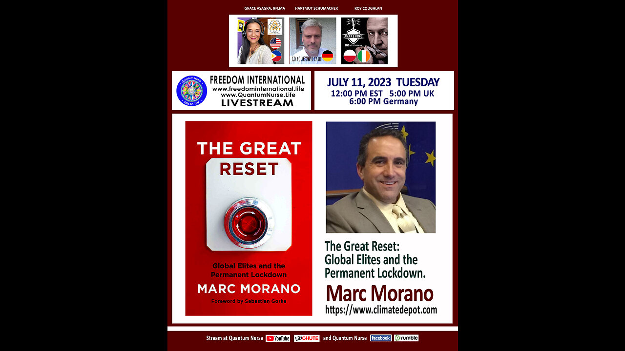 Marc Morano-"The Great Reset: Global Elites and the Permanent Lockdown."