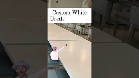 Experience the charm of our Custom White Urethane Restaurant Tables! 🍽️✨