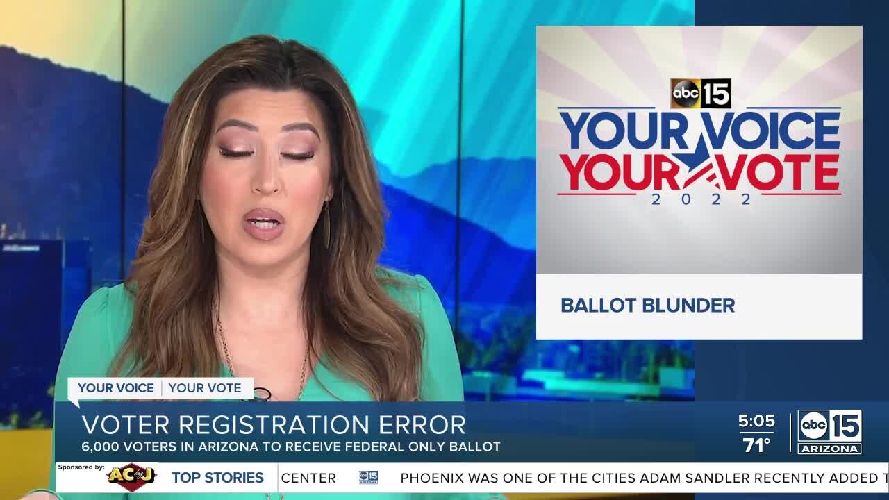 Registration error affects up to 6,000 Arizona voters