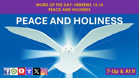 WORD OF THE DAY: HEBREWS 12:14​ - PEACE AND HOLINESS​