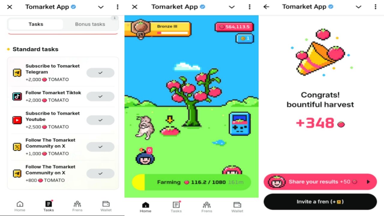 Tomarket Airdrop | Swipe And Earn More TOMATO | Farm TOMATO To Secure Your Token Allocation