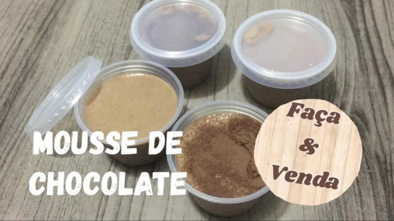 Mousse de Chocolate - Delicioso e fácil de fazer, perfeito pars vender e ter uma renda extra