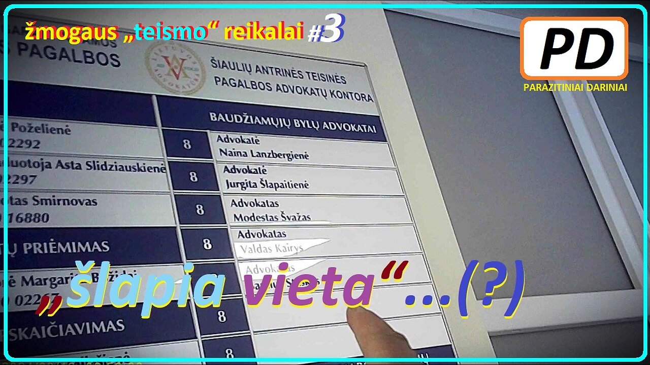 Žmogaus teismo reikalai #3 (PARAZITINIAI DARINIAI)