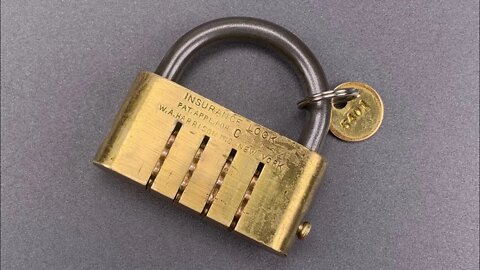 [1107] 100-Year Old Combination Lock That Can Be Opened IN THE DARK! (W.A. Harrison Insurance Lock)