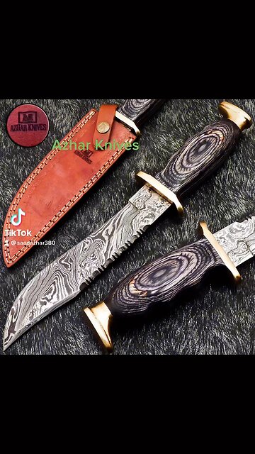 Handmade Damascus steel Bowie Knife