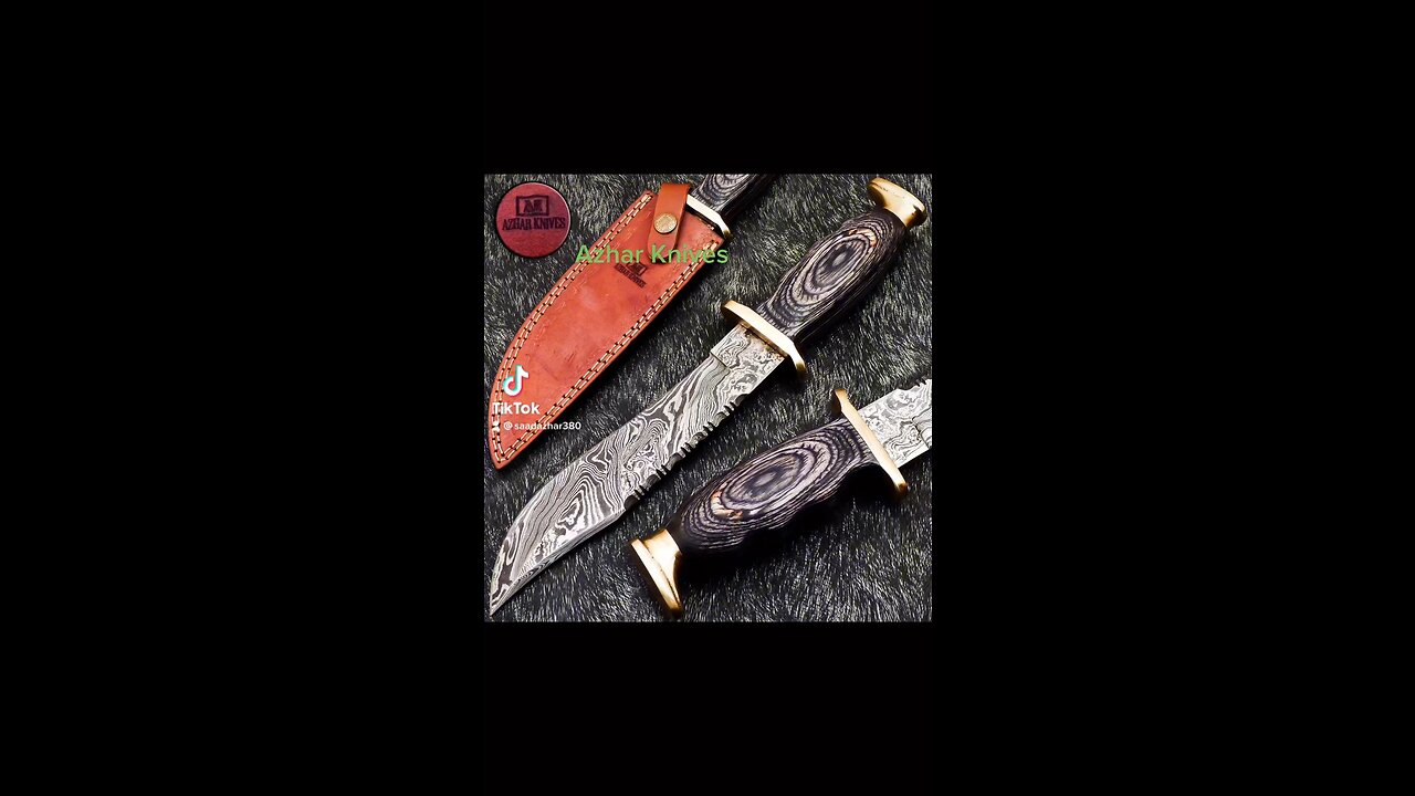 Handmade Damascus steel Bowie Knife