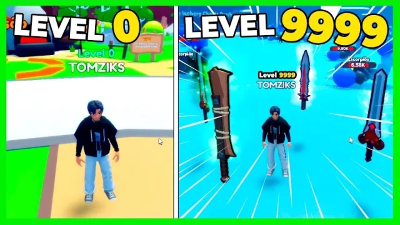 VIREI O MESTRE DAS ESPADAS NO ROBLOX SWORD HAVEN!