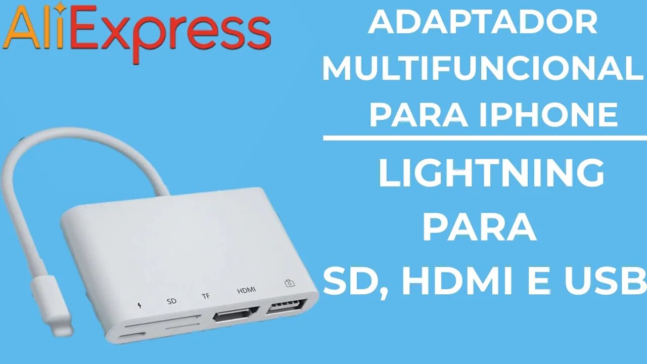 Adaptador Multifuncional para Iphone | Lightning para SD, HDMI e USB
