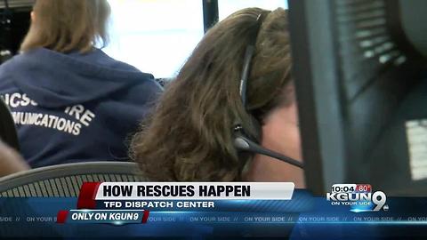 How rescues happen: This is what is was like in the 911 dispatch center when a truck got stuck in rushing water on the NW side today