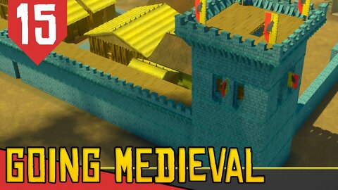 GRANDE MURALHA! Fortificando com BESTAS - Going Medieval #15 [Série Gameplay Português PT-BR]