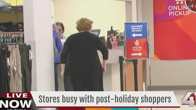 Stores busy with post-holiday shoppers