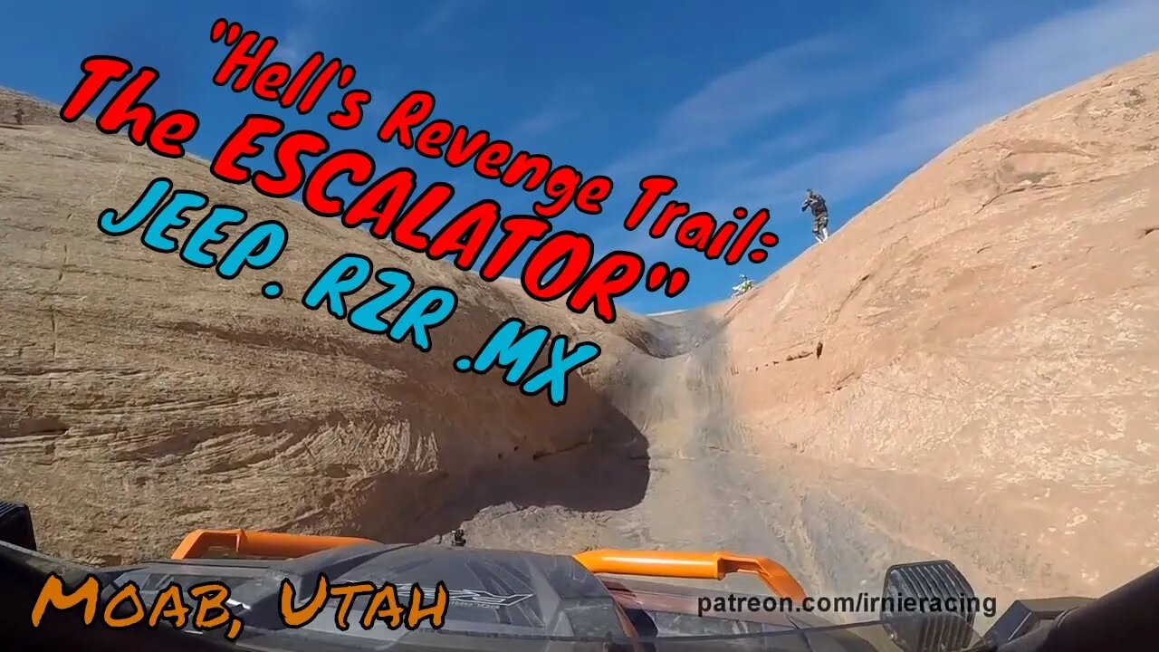"Hell's Revenge Trail: The ESCALATOR" JEEP. RZR .MX @ Moab, Utah | Irnieracing