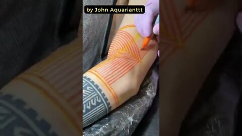 Stunning Work By John Aquarianttt #shorts #tattoos #inked #youtubeshorts