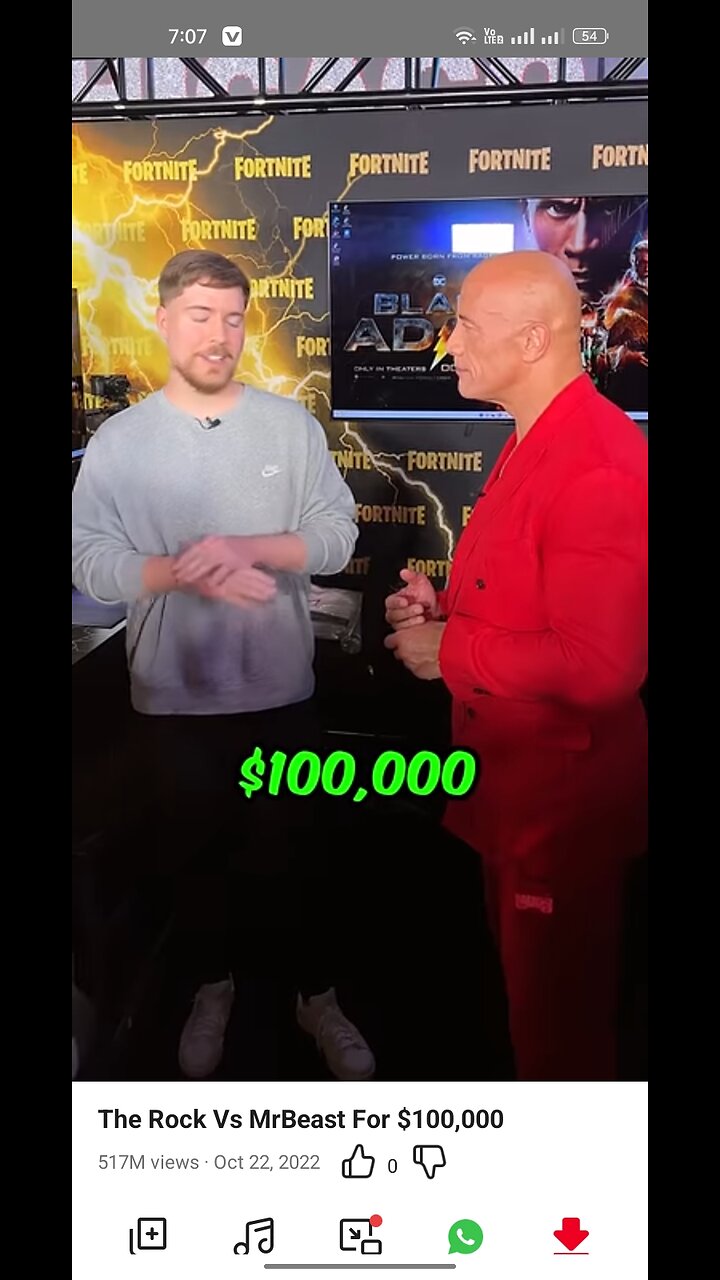 The Rock Vs Mr Beast For 100 000