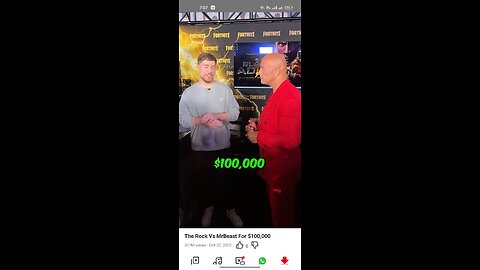 The ROCK Vs MR Beast for 100,000$