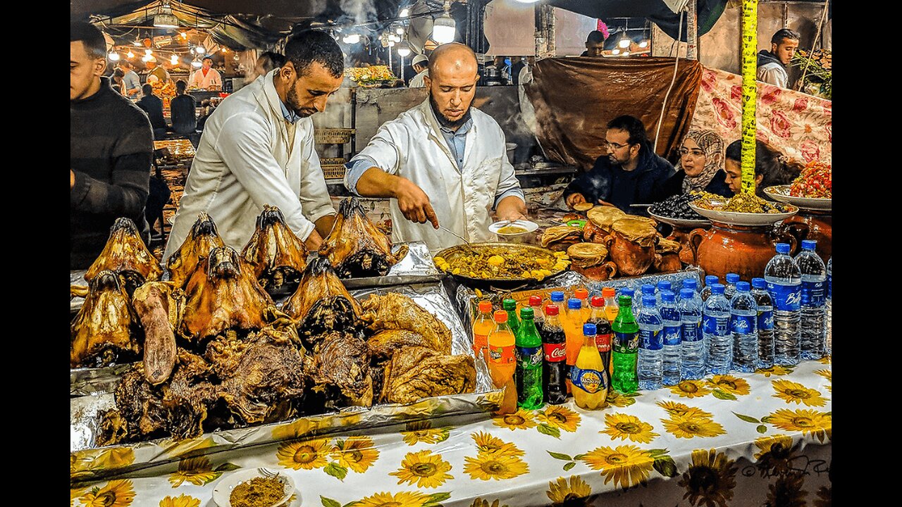 🇲🇦 $1 CRAZY street Food tour in Marrakesh morocco