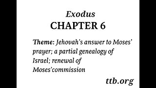 Exodus Chapter 6 (Bible Study)