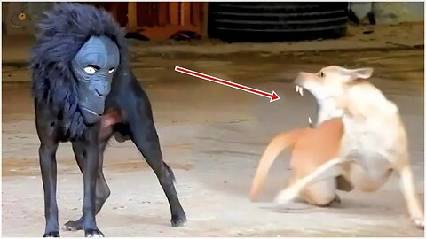 Troll prank dog funny and fake lion and fake tiger prank to dog and huge box to dog