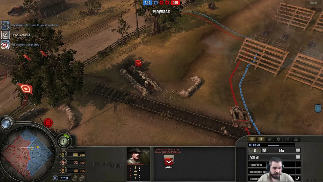 ARXRa11, EndeffektDelirium vs Skyisthelimit NascarCrash8 || Company of Heroes 1