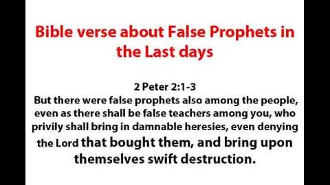 What is a False Prophet - A scriptural Study