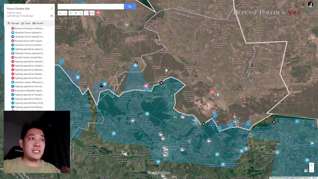 [ Ukrainian Lyman Offensive ] Ukrainian forces launch massive frontal assault south of Lyman