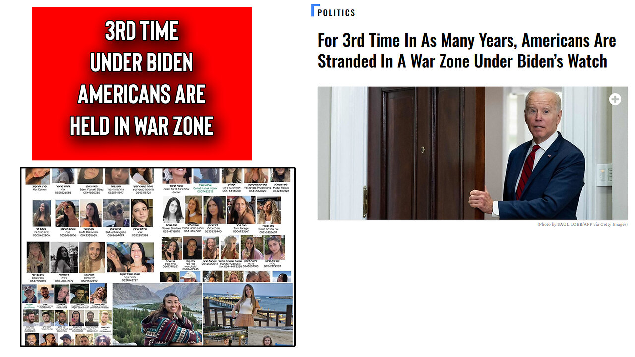 For The 3rd Time Under Biden Americans are Trapped In A War Zone