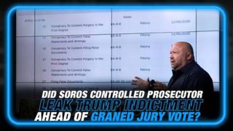 Did Soros Controlled Prosecutor Leak Trump Indictment Ahead of Grand Jury Vote?