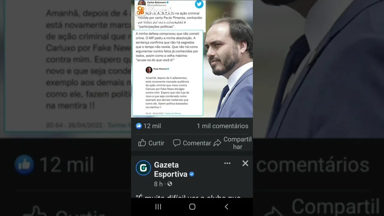 Carlos Bolsonaro ganha ação contra Paulo Pimenta