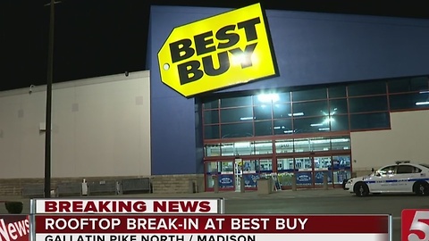 Burglars Sought In Best Buy Rooftop Break-In