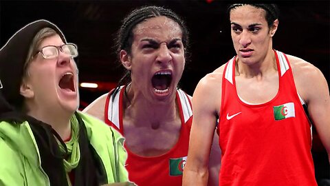 Male Boxer Imane Khelif PANICS! RUNS OFF when confronted on this question after BEATING UP women!