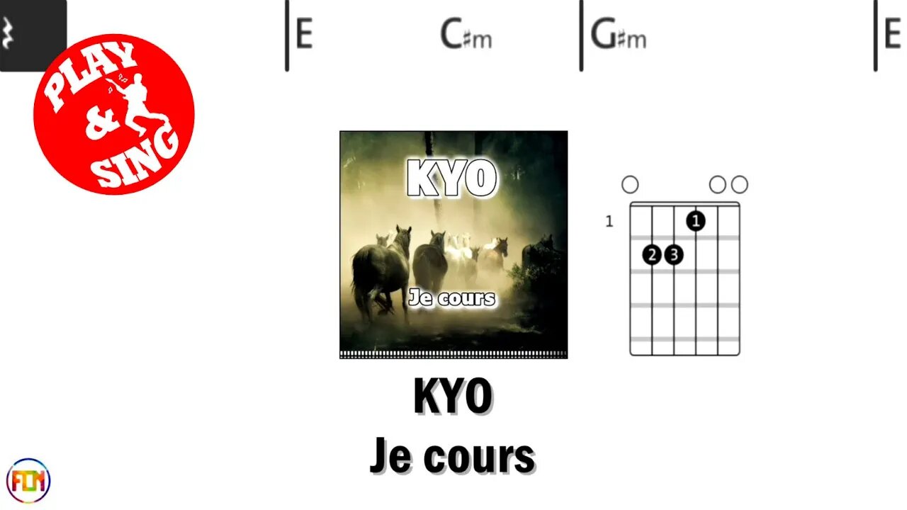 KYO Je cours FCN GUITAR CHORDS & LYRICS