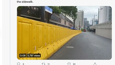 上海封城期間的路上情況